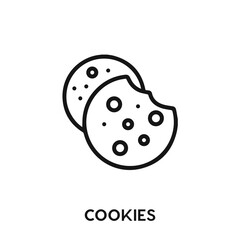 cookies vector icon. cookies sign symbol. Modern simple icon element for your design