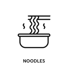 noodles vector icon. pasta sign symbol. Modern simple icon element for your design