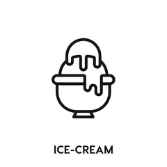 ice-cream vector icon. dessert sign symbol. Modern simple icon element for your design