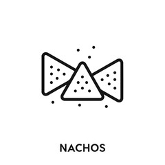 nachos vector icon. chips sign symbol. Modern simple icon element for your design. nachos icon vector.