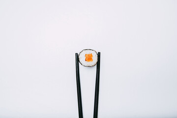 Stock photography of japanese salmon maki sushi on white background © REFLEJAARTE 