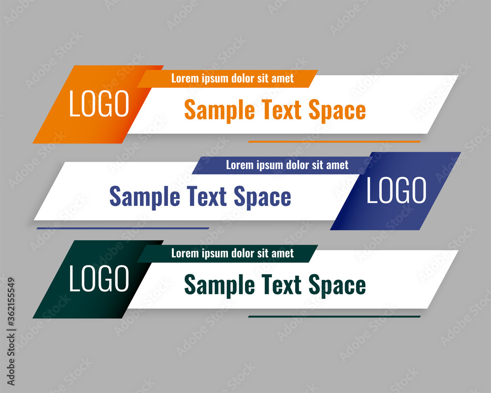 Canvas Prints modern style lower third banners template set