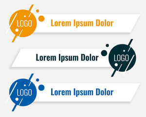 modern lower third banners set design template