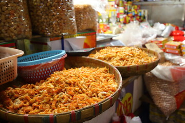 Dried fish at the market in China