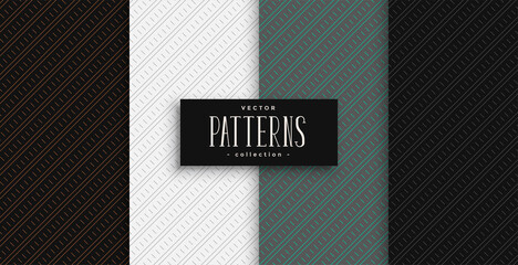 diagonal lines geometric pattern set in professional colors