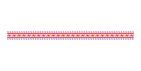 Obraz premium Traditional Romanian folk art knitted embroidery pattern 