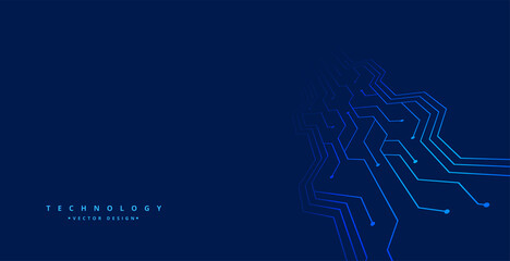 technology background with circuit board lines design
