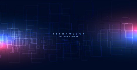 abstract technology background with glowing lights design