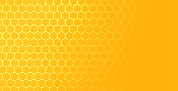 yellow hexagonal honeycomb mesh pattern with text space
