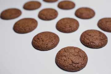 oatmeal cookies on a white background