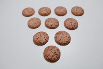oatmeal cookies on a white background