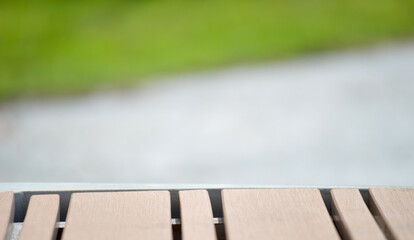 wooden bench in the park