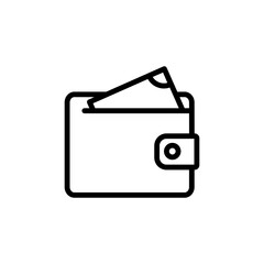 Vector Icon Wallet in a Trendy Flat Design