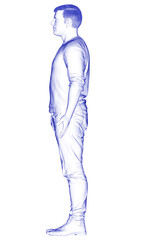 3d rendered illustration of the male body