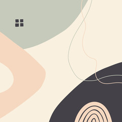 Abstract shapes in pattern in minimal style.Cute soft art background fashionable for stationery, business cards, printed posters,to-do lists, greeting cards, surface patterns, diaries, stickers. Eps10