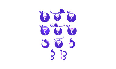wine drink logo icon vector symbol