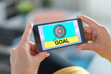 Goal concept on a smartphone