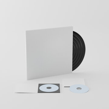 3d Rendered blank cd cover packaging mockup