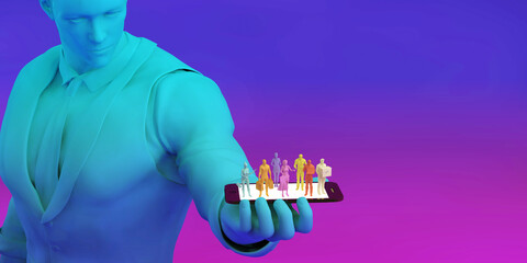 Man Using Gig Economy App