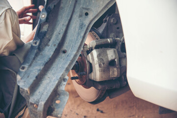 Mechanic man car service repair automobile garage autocar vehicles service mechanical man...