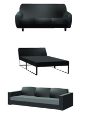 vector illustration of furniture for home and office