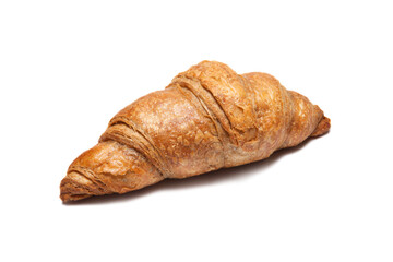 Fresh french croissant isolated on white background