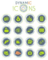 hand and money dynamic icons
