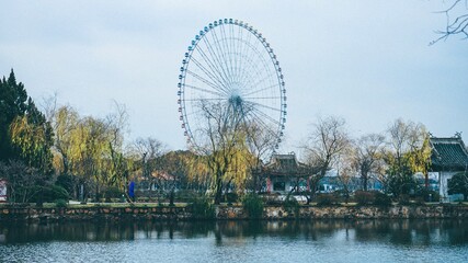 ferris wheel in afternoon