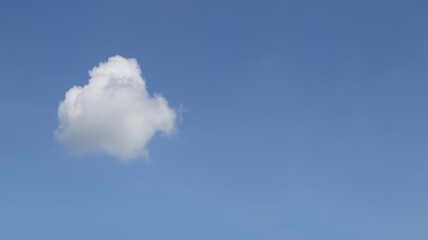 White cloud in the blue sky.