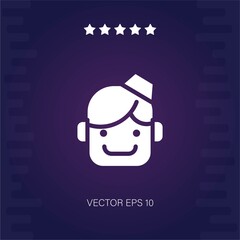 stewardess vector icon