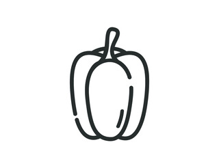 Bell pepper icon. Bell pepper vector illustration. 