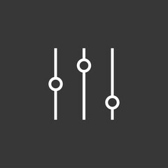 Logo of music. For a modern business company. Vector illustration
