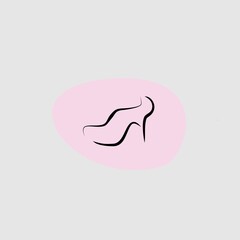 woman shoe high heels icon vector logo