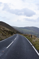 Driving through the Welsh hills