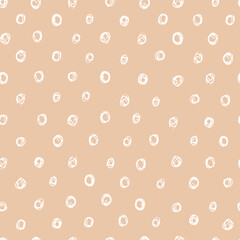 cute seamless pattern created from hand drawn small circles, polka dot print. Good for textile, fabric, stationery, scrapbook, wallpaper, wrapping paper, etc.