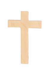 Blank unfinished light wood cross