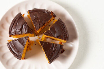 chocolate cake on a plate