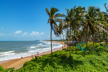 Beautiful Sinquerim Beach of Goa, Famous tourist destination, Goa, India