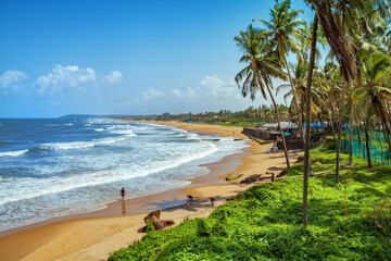 Beautiful Sinquerim Beach of Goa, Famous tourist destination, Goa, India