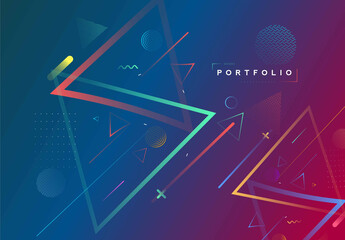 Abstract flat linear promotion dynamic geometric motion shapes. Pattern for cover design, poster, banner, card, greeting, business, decoration.