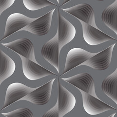 vector pattern, repeating linear wavy flower. user can move a layer of pattern to swatch panel