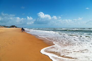 Beautiful Baga Beach of Goa, Famous tourist destination, Goa, India - obrazy, fototapety, plakaty