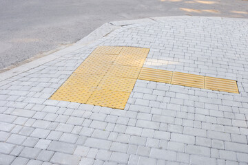 Special tracks for the blind and visually impaired. Tactile coating. Tactile Paving, Braille Blocks, Tactile Tiles, Visually Impaired Tiles, Tenji Blocks