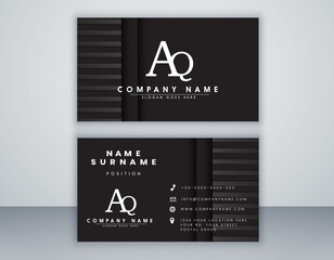 Modern business card template with elegant element composition design clean concept