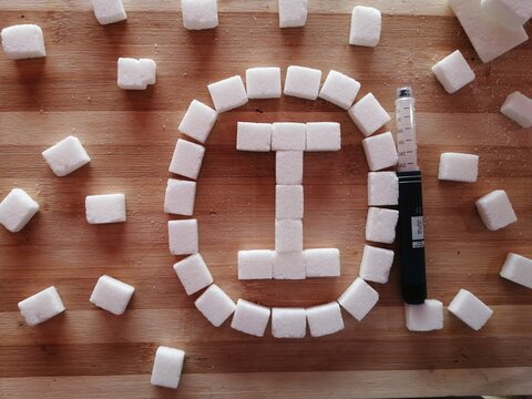 a letter I reffering to Insolin made by sugar bricks