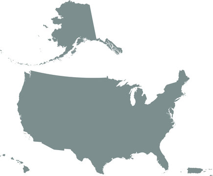 USA map states blank printable