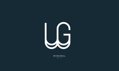 Alphabet letter icon logo UG