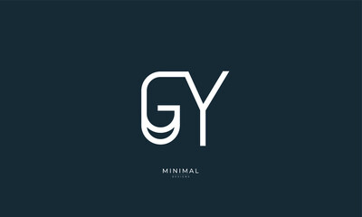 Alphabet letter icon logo GY