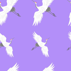 Seamless pattern with white flyng shadoof