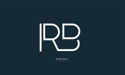 Alphabet letter icon logo RB